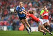 25 September 2016; Nicole Owens of Dublin in action against Róisín Phelan of Cork during the Ladies Football All-Ireland Senior Football Championship Final match between Cork and Dublin at Croke Park in Dublin.  Photo by Brendan Moran/Sportsfile