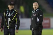 23 September 2016; Ulster Rugby Director of Rugby Les Kiss, left, and Head Coach Neil Doak ahead of the Guinness PRO12 Round 4 match between Glasgow Warriors and Ulster at Scotstoun Stadium in Glasgow. Photo by Paul Devlin/Sportsfile
