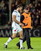 23 September 2016; Stuart McCloskey of Ulster leaves the pitch with an injury during the Guinness PRO12 Round 4 match between Glasgow Warriors and Ulster at Scotstoun Stadium in Glasgow. Photo by Paul Devlin/Sportsfile