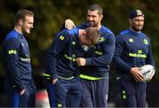 26 September 2016; Leinster players, from left, Nick McCarthy, Garry Ringrose, Rob Kearney and Dave Kearney during Leinster squad training at UCD in Belfield, Dublin. Photo by Stephen McCarthy/Sportsfile