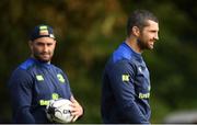 26 September 2016; Rob Kearney and Dave Kearney, left, during Leinster squad training at UCD in Belfield, Dublin. Photo by Stephen McCarthy/Sportsfile