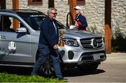 26 September 2016; Europe team captain Darren Clarke arrives ahead of The 2016 Ryder Cup Matches at the Hazeltine National Golf Club in Chaska, Minnesota, USA. Photo by Ramsey Cardy/Sportsfile