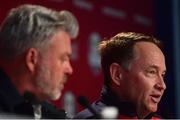 26 September 2016; Europe team captain Darren Clarke, left, and and USA captain Davis Love III ahead of The 2016 Ryder Cup Matches at the Hazeltine National Golf Club in Chaska, Minnesota, USA. Photo by Ramsey Cardy/Sportsfile