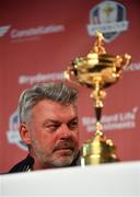 26 September 2016; Europe team captain Darren Clarke ahead of The 2016 Ryder Cup Matches at the Hazeltine National Golf Club in Chaska, Minnesota, USA. Photo by Ramsey Cardy/Sportsfile