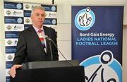 1 February 2011; Speaking at the launch of the 2011 Bord Gáis Energy Ladies National Football League is Ger Cunningham, Sports Sponsorship Manager, Bord Gáis Energy. Croke Park, Dublin. Picture credit: Brendan Moran / SPORTSFILE