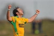 30 January 2011; Liam Murphy, Gneeveguilla, celebrates after scoring a free late in normal time to bring the game to extra-time. AIB GAA Football All-Ireland Intermediate Club Championship Semi-Final, St James v Gneeveguilla, Mallow GAA & Sports Complex, Mallow, Co. Cork. Picture credit: Stephen McCarthy / SPORTSFILE