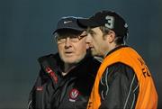 29 January 2011; Derry manager John Brennan, left, and selector Barry Dillon. Barrett Sports Lighting Dr. McKenna Cup Semi-Final, Derry v Antrim, Celtic Park, Derry. Picture credit: Oliver McVeigh / SPORTSFILE