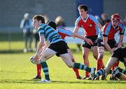 2 February 2011; Conor O'Rourke, St Gerard's College, in action against CUS. Powerade Leinster Schools Rugby Senior Cup, First Round, St Gerard's College v CUS, Blackrock College RFC, Stradbrook Road, Blackrock, Dublin. Picture credit: Matt Browne / SPORTSFILE