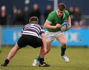 3 February 2011; John McDowell, Gonzaga College SJ, in action against Paul O'Reilly, Terenure College. Powerade Leinster Schools Rugby Senior Cup, First Round, Terenure College v Gonzaga College SJ, Donnybrook Stadium, Donnybrook, Dublin. Picture credit: Stephen McCarthy / SPORTSFILE