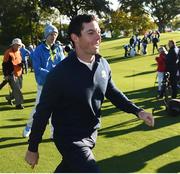 27 September 2016; Rory McIlroy of Europe after the team photocalls at The 2016 Ryder Cup Matches at the Hazeltine National Golf Club in Chaska, Minnesota, USA. Photo by Ramsey Cardy/Sportsfile