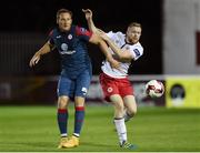 27 September 2016; Achille Campion of Sligo Rovers in action against Sean Hoare of St Patrick's Athletic during the SSE Airtricity League Premier Division match between St Patrick's Athletic and Sligo Rovers at Richmond Park in Dublin. Photo by Matt Browne/Sportsfile