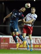 27 September 2016; Achille Campion of Sligo Rovers in action against Sean Hoare of St Patrick's Athletic during the SSE Airtricity League Premier Division match between St Patrick's Athletic and Sligo Rovers at Richmond Park in Dublin. Photo by Matt Browne/Sportsfile