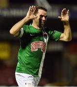 27 September 2016; Dave Mulcahy of Cork City celebrates after scoring his sides fourth goal during the SSE Airtricity League Premier Division match between Cork City and Galway United at Turners Cross in Cork. Photo by David Maher/Sportsfile