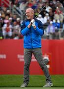 27 September 2016; Former Ireland and Munster rugby captain Paul O'Connell reacts to his drive from the 1st tee box during his round of the Celebrity Matches at The 2016 Ryder Cup Matches at the Hazeltine National Golf Club in Chaska, Minnesota, USA. Photo by Ramsey Cardy/Sportsfile