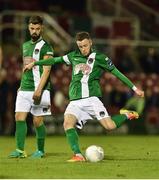 27 September 2016; Kevin O'Connor of Cork City shoots to score his sides fifth goal during the SSE Airtricity League Premier Division match between Cork City and Galway United at Turners Cross in Cork. Photo by David Maher/Sportsfile