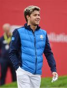 27 September 2016; One Direction singer Niall Horan before his round of the Celebrity Matches at The 2016 Ryder Cup Matches at the Hazeltine National Golf Club in Chaska, Minnesota, USA. Photo by Ramsey Cardy/Sportsfile