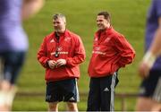 28 September 2016; Munster head coach Anthony Foley, left, and director of rugby Rassie Erasmus during Munster Rugby Squad Training at University of Limerick in Limerick. Photo by Diarmuid Greene/Sportsfile