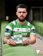 28 September 2016; Brandon Miele, Shamrock Rovers pictured with his FIFA 17 SSE Airtricity League Club Pack. Featuring the individual club crest of all 12 Premier Division teams, Irish fans from across the country can show their support and download this special sleeve for free when the game launches this #FIFA17THURSDAY.  Photo by David Maher/Sportsfile