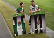 28 September 2016; It’s time to make your mark as EA SPORTS™ celebrates the launch of FIFA 17 in Ireland with the exclusive creation of SSE Airtricity League covers. Pictured at the announcement was  John Dunleavy (Cork City) and Ciarán Kilduff (Dundalk FC). Photo by David Maher/Sportsfile
