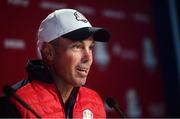 28 September 2016; Matt Kuchar of USA during a press conference ahead of The 2016 Ryder Cup Matches at the Hazeltine National Golf Club in Chaska, Minnesota, USA. Photo by Ramsey Cardy/Sportsfile