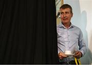 28 September 2016; Manager of Dundalk Stephen Kenny, arriving for the Dundalk Press Conference at Tallaght Stadium in Dublin. Photo by David Maher/Sportsfile