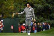 28 September 2016; Rory McIlroy of Europe on the 12th hole during a practice round ahead of The 2016 Ryder Cup Matches at the Hazeltine National Golf Club in Chaska, Minnesota, USA.