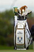 28 September 2016; The golf bag of Rory McIlroy of Europe during a practice round ahead of The 2016 Ryder Cup Matches at the Hazeltine National Golf Club in Chaska, Minnesota, USA.
