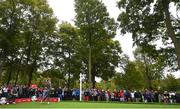 28 September 2016; Rory McIlroy of Europe tees off on the 13th hole during a practice round ahead of The 2016 Ryder Cup Matches at the Hazeltine National Golf Club in Chaska, Minnesota, USA.