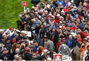 28 September 2016; Rory McIlroy of Europe walks through the crowd on his way to the 18th tee box during a practice round ahead of The 2016 Ryder Cup Matches at the Hazeltine National Golf Club in Chaska, Minnesota, USA. Photo by Ramsey Cardy/Sportsfile