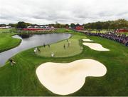 28 September 2016; A general view of the 17th green during a practice round ahead of The 2016 Ryder Cup Matches at the Hazeltine National Golf Club in Chaska, Minnesota, USA. Photo by Ramsey Cardy/Sportsfile