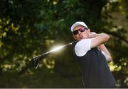 29 September 2016; Justin Rose of Europe plays his tee shot on the fifth hole during a practice session ahead of The 2016 Ryder Cup Matches at the Hazeltine National Golf Club in Chaska, Minnesota, USA. Photo by Ramsey Cardy/Sportsfile
