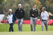29 September 2016; Europe vice-captains, from left, Thomas Bjørn, Padraig Harrinton, Ian Poulter and Sam Torrance during a practice session ahead of The 2016 Ryder Cup Matches at the Hazeltine National Golf Club in Chaska, Minnesota, USA. Photo by Ramsey Cardy/Sportsfile