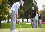 29 September 2016; Europe vice-captain Padraig Harrington watches Danny Willett's putt on the ninth green during a practice session ahead of The 2016 Ryder Cup Matches at the Hazeltine National Golf Club in Chaska, Minnesota, USA. Photo by Ramsey Cardy/Sportsfile