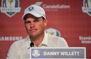 29 September 2016; Danny Willett of Europe during a press conference ahead of The 2016 Ryder Cup Matches at the Hazeltine National Golf Club in Chaska, Minnesota, USA. Photo by Ramsey Cardy/Sportsfile