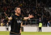 29 September 2016; Ciaran Kilduff of Dundalk  celebrates after scoring his side's first goal during the UEFA Europa League Group D match between Dundalk and Maccabi Tel Aviv at Tallaght Stadium in Tallaght, Co. Dublin.  Photo by David Maher/Sportsfile