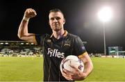 29 September 2016; Ciaran Kilduff of Dundalk celebrates his side's victory after the UEFA Europa League Group D match between Dundalk and Maccabi Tel Aviv at Tallaght Stadium in Tallaght, Co. Dublin.  Photo by David Maher/Sportsfile