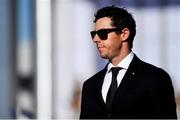 29 September 2016; Rory McIlroy of Europe arrives for the opening ceremony ahead of The 2016 Ryder Cup Matches at the Hazeltine National Golf Club in Chaska, Minnesota, USA Photo by Ramsey Cardy/Sportsfile