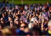 29 September 2016; USA flags are waved during the opening ceremony ahead of The 2016 Ryder Cup Matches at the Hazeltine National Golf Club in Chaska, Minnesota, USA Photo by Ramsey Cardy/Sportsfile