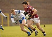 6 February 2011; Sean Armstrong, Galway, in action against Colin Walshe, Monaghan. Allianz Football League Division 1 Round 1, Monaghan v Galway, St Tighearnach's Park, Clones, Co. Monaghan. Photo by Sportsfile