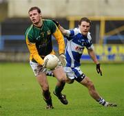 6 February 2011; Cormac McGuinness, Meath, in action against Niall Donoher, Laois. Allianz Football League Division 2 Round 1, Laois v Meath, O'Moore Park, Portlaoise. Picture credit: Barry Cregg / SPORTSFILE