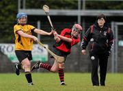 6 February 2011; Shelley Kehoe, Oulart-the-Ballagh, in action against Lorraine Donnelly, Killimor. All-Ireland Senior Camogie Club Championship Semi-Final, Killimor v Oulart-the-Ballagh, Duggan Park, Ballinasloe, Co. Galway. Picture credit: Brian Lawless / SPORTSFILE
