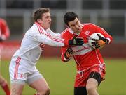 6 February 2011; Caolan O'Boyle, Derry, in action against Dermot Carlin, Tyrone. Allianz Football League Division 2 Round 1, Derry v Tyrone, Celtic Park, Derry. Picture credit: Oliver McVeigh  / SPORTSFILE