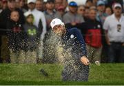 30 September 2016; Andy Sullivan of Europe plays from a bunker on the 4th hole during the morning Foursomes Match against Phil Mickelson and Rickie Fowler of USA at The 2016 Ryder Cup Matches at the Hazeltine National Golf Club in Chaska, Minnesota, USA. Photo by Ramsey Cardy/Sportsfile
