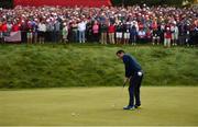 30 September 2016; Rory McIlroy of Europe misses a putt on the 7th green during the morning Foursomes Matches against Phil Mickelson and Rickie Fowler of USA at The 2016 Ryder Cup Matches at the Hazeltine National Golf Club in Chaska, Minnesota, USA. Photo by Ramsey Cardy/Sportsfile