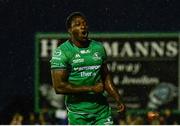 30 September 2016; Niyi Adeolokun of Connacht celebrates after scoring his side's first try during the Guinness PRO12 Round 5 match between Connacht and Edinburgh Rugby at the Sportsground in Galway. Photo by Piaras Ó Mídheach/Sportsfile