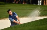 30 September 2016 Rory McIlroy of Europe plays his third shot on the 3rd hole during the afternoon Fourball Match against Dustin Johnson and Matt Kuchar of USA at The 2016 Ryder Cup Matches at the Hazeltine National Golf Club in Chaska, Minnesota, USA. Photo by Ramsey Cardy/Sportsfile