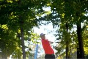 30 September 2016; Matt Kuchar of USA tees off at the 6th during the afternoon Fourball Match against Thomas Pieters and Rory McIlroy of Europe at The 2016 Ryder Cup Matches at the Hazeltine National Golf Club in Chaska, Minnesota, USA. Photo by Ramsey Cardy/Sportsfile