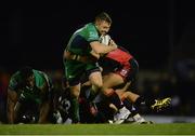 30 September 2016; Jack Carty of Connacht is tackled by Jason Tovey of Edinburgh during the Guinness PRO12 Round 5 match between Connacht and Edinburgh Rugby at the Sportsground in Galway.  Photo by Piaras Ó Mídheach/Sportsfile