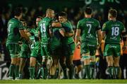 30 September 2016; Connacht's Cian Kelleher, left, and Dave Heffernan after the during the Guinness PRO12 Round 5 match between Connacht and Edinburgh Rugby at the Sportsground in Galway.  Photo by Piaras Ó Mídheach/Sportsfile