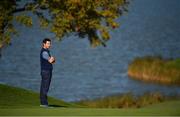 30 September 2016 Rory McIlroy of Europe on the 9th during the afternoon Fourball Match against Dustin Johnson and Matt Kuchar of USA at The 2016 Ryder Cup Matches at the Hazeltine National Golf Club in Chaska, Minnesota, USA. Photo by Ramsey Cardy/Sportsfile